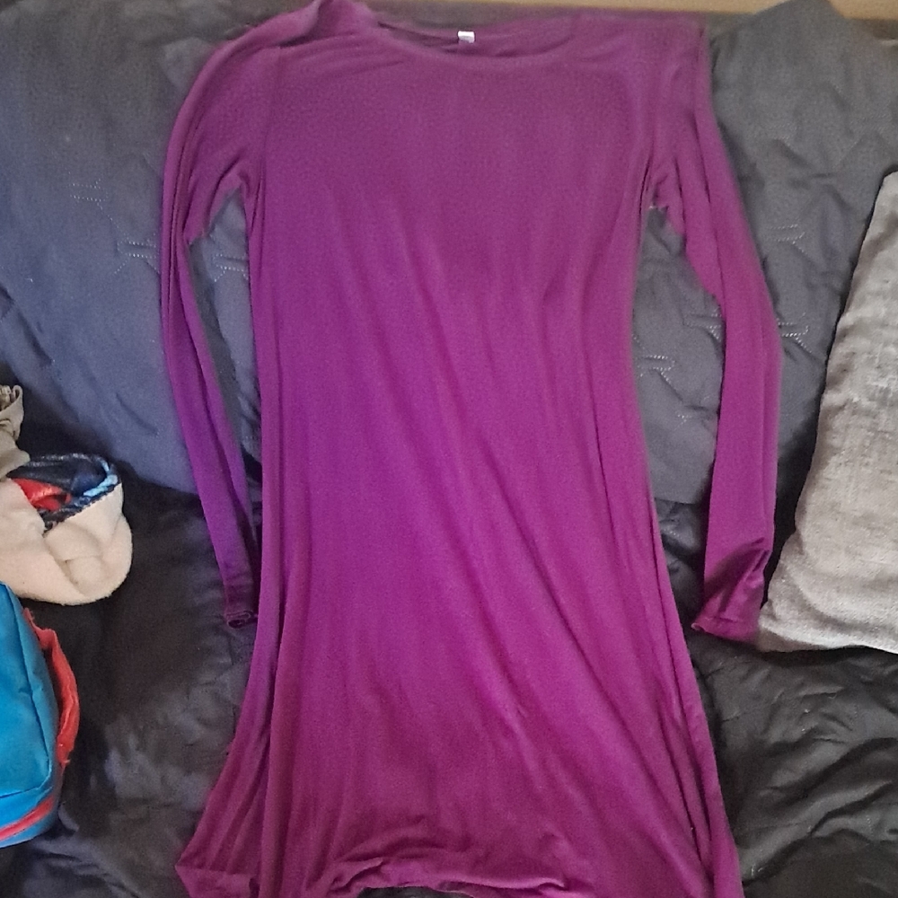 Amazon Vibrant Purple Long Sleeve Dress